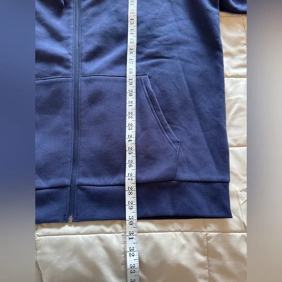 NWT Under Armour ColdGear Rival Fleece Fitted Full Zip Hoodie Navy Blue Men's XL - Picture 4 of 7